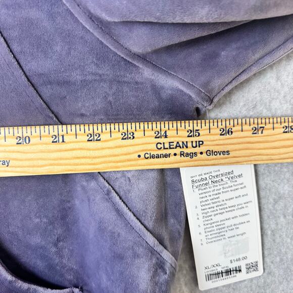 NWT Lululemon Scuba XL XXL Oversized Funnel-Neck Half Zip Velvet NFAL New - Picture 8 of 11